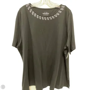 Top Short Sleeve By Clothes Mentor In Black, Size: 3x