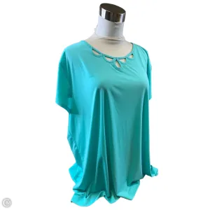 Top Short Sleeve By Clothes Mentor In Blue, Size: 1x