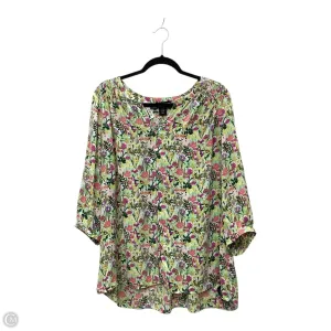 Top Short Sleeve By Cynthia Rowley In Floral Print, Size: 1x