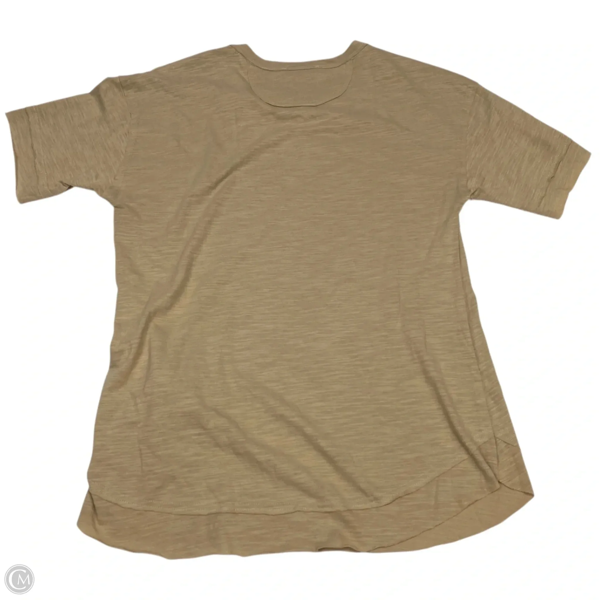 Top Short Sleeve By New In In Tan, Size: S