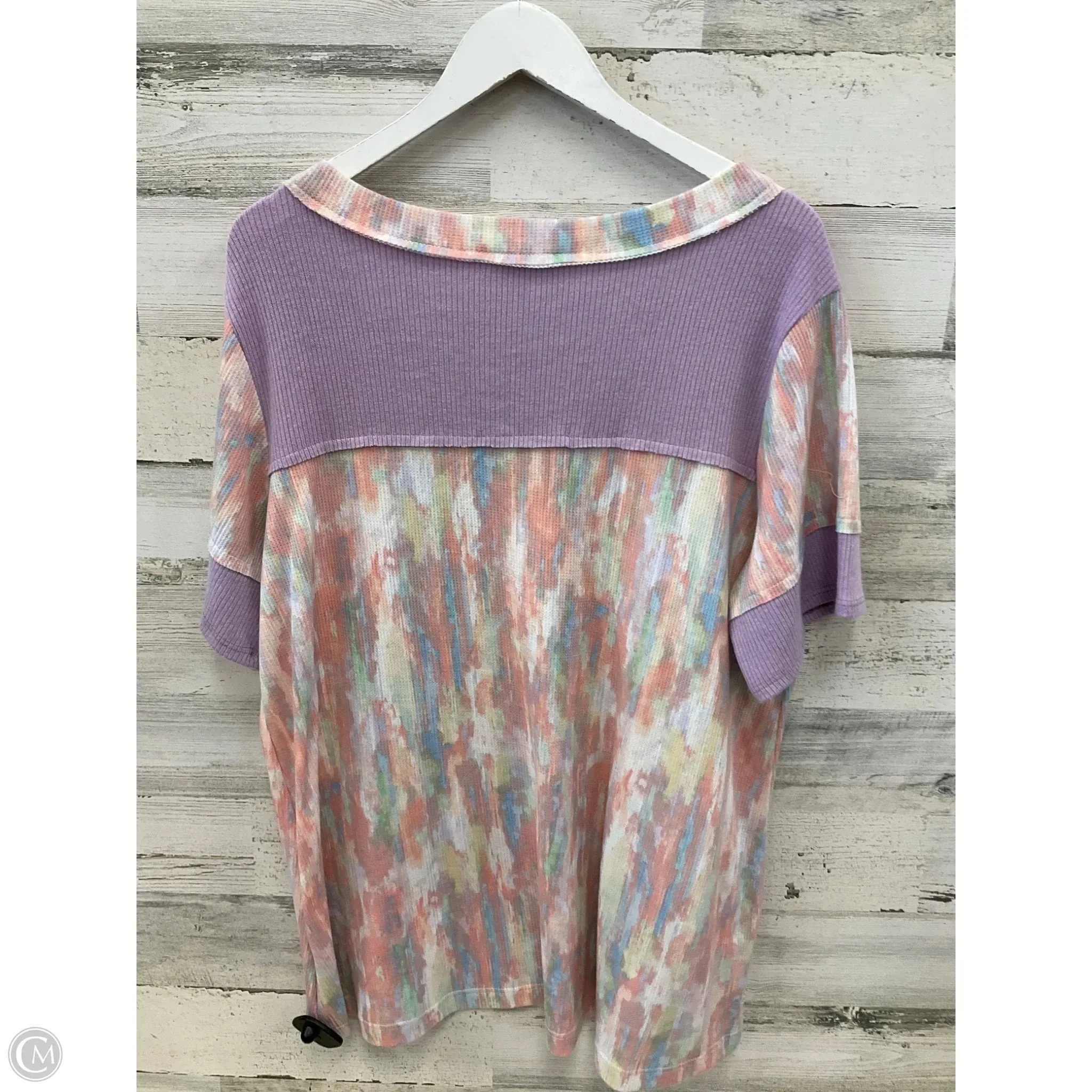 Top Short Sleeve By Oddi In Purple, Size: 2x