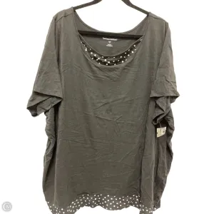 Top Short Sleeve By Woman Within In Black, Size: 4x
