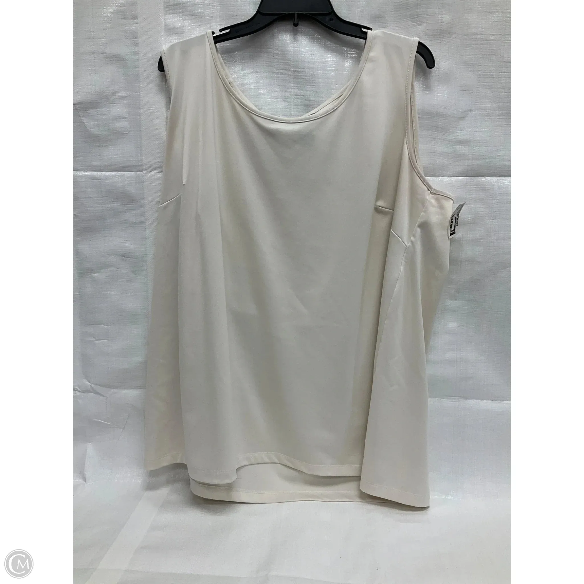 Top Sleeveless By Catherines In White, Size: 2x