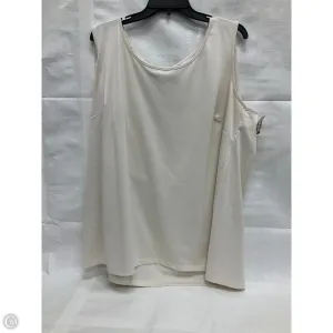 Top Sleeveless By Catherines In White, Size: 2x