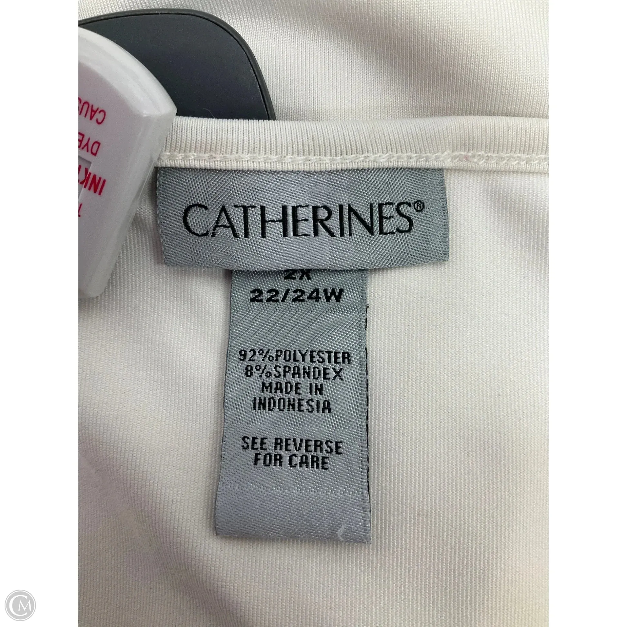 Top Sleeveless By Catherines In White, Size: 2x