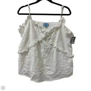 Top Sleeveless By Cece In White, Size: Xl