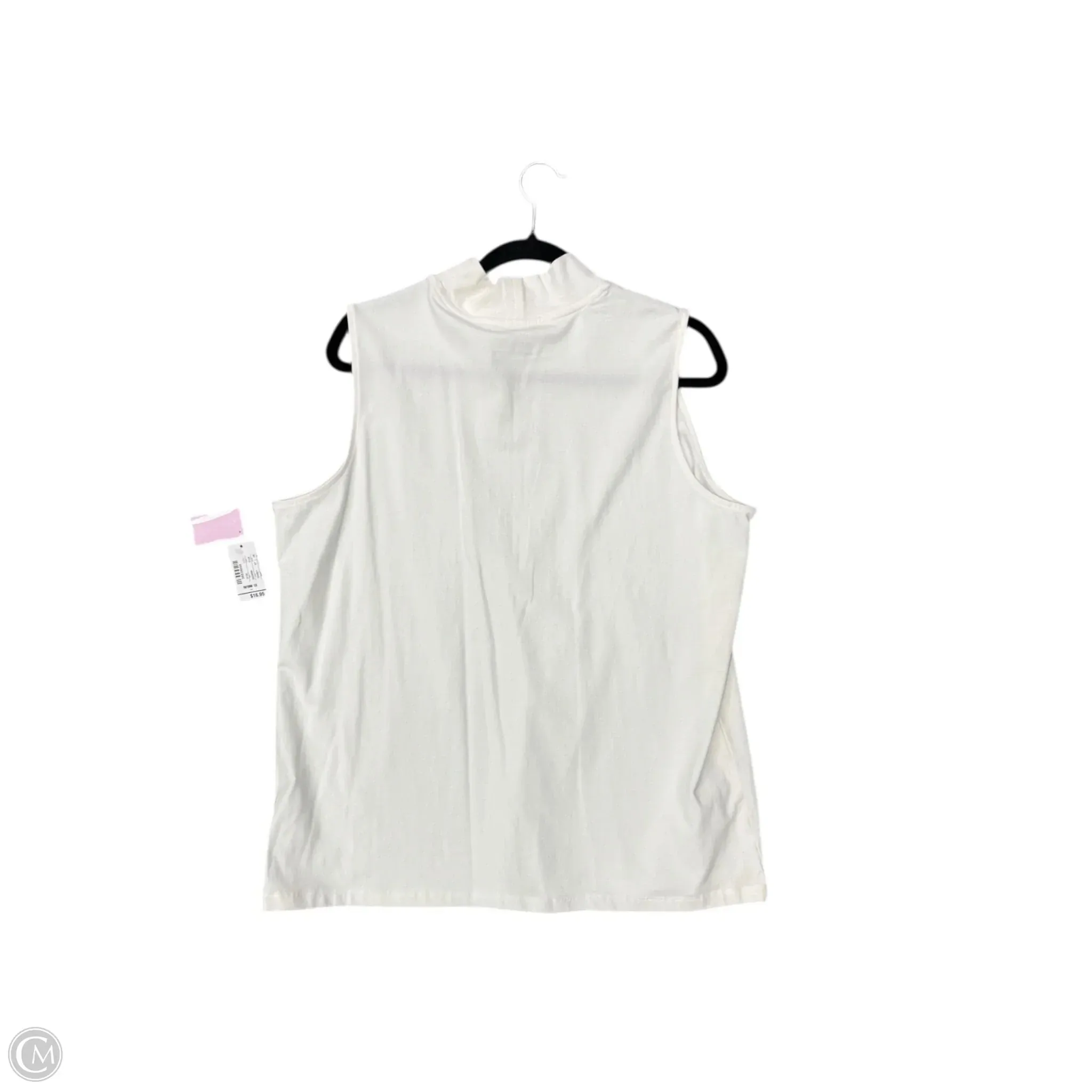 Top Sleeveless By Cj Banks In White, Size: 1x
