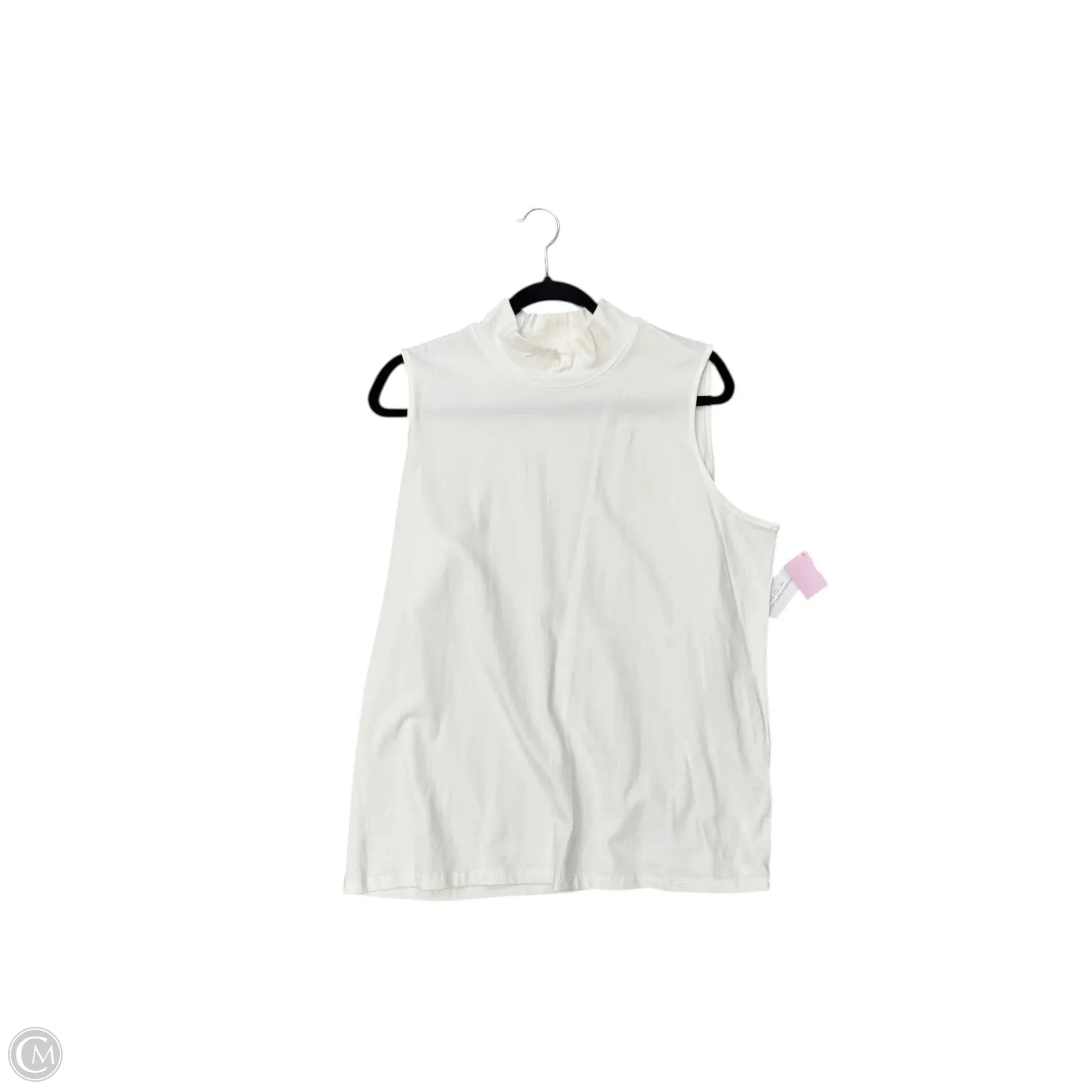 Top Sleeveless By Cj Banks In White, Size: 1x