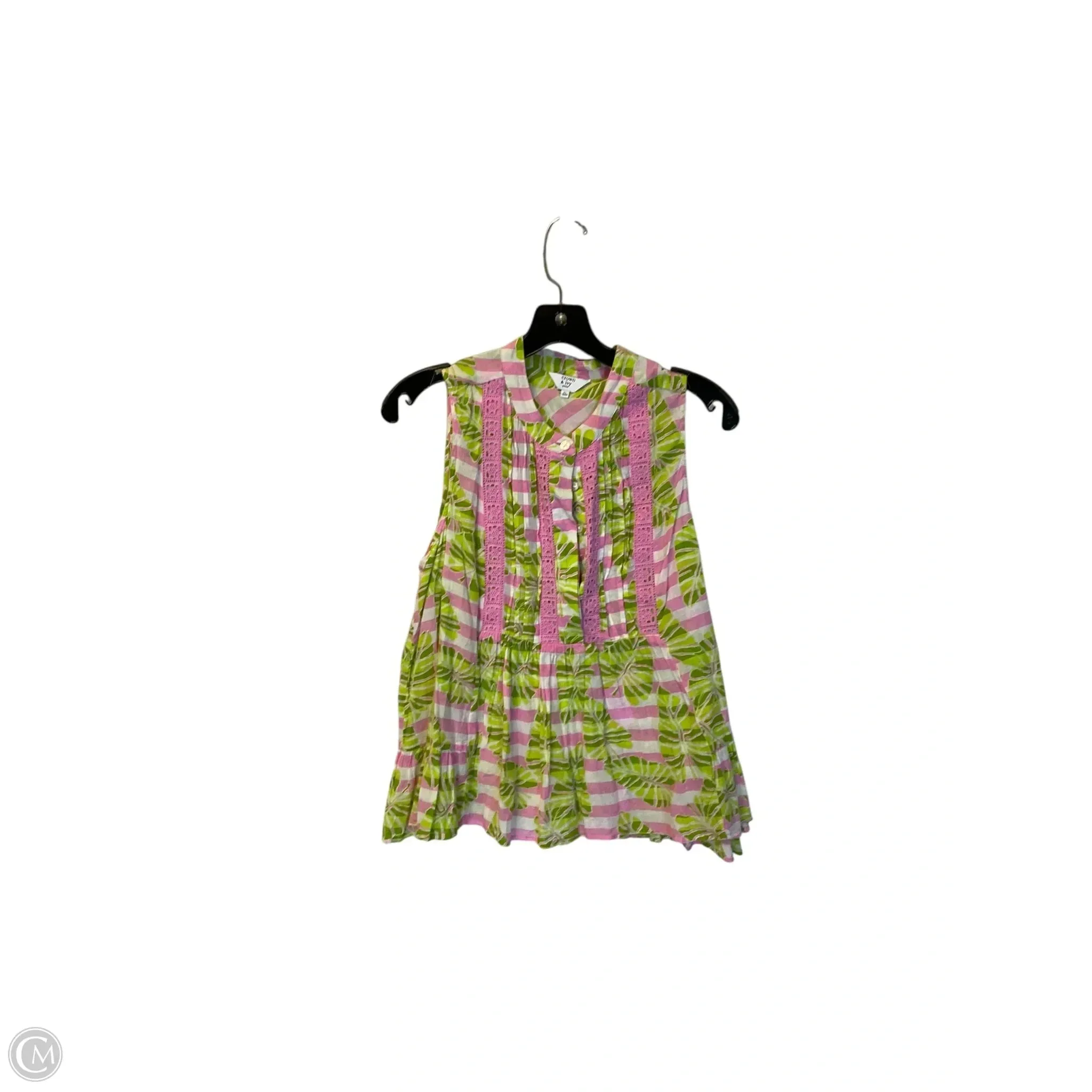 Top Sleeveless By Crown And Ivy In Green, Size: L