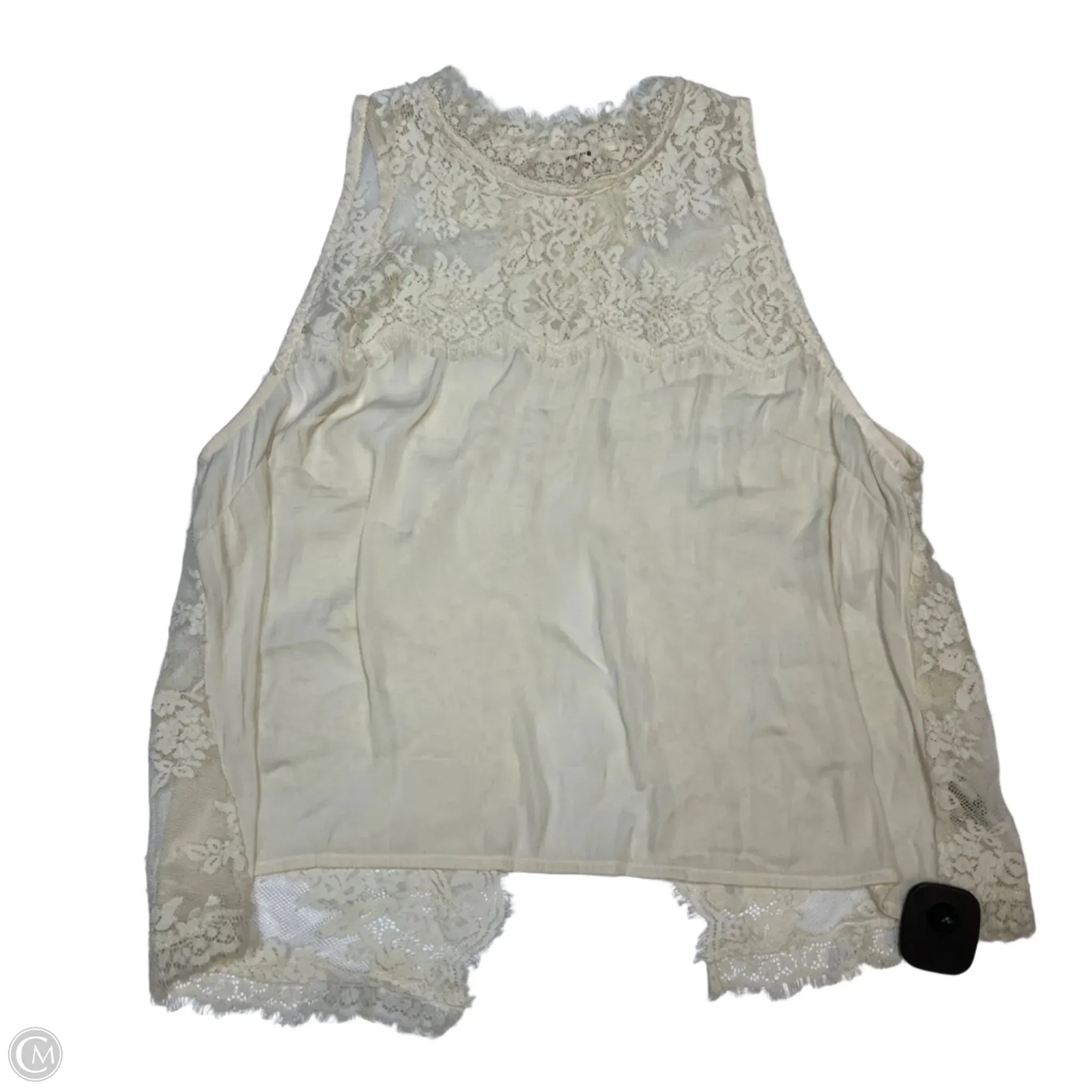 Top Sleeveless By Free People In Cream, Size: L
