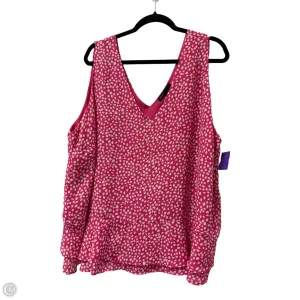 Top Sleeveless By Gibson In Pink, Size: 3x