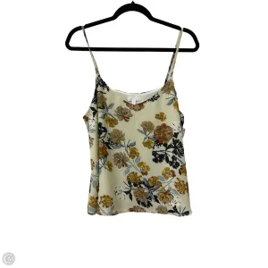 Top Sleeveless By Leith In Floral Print, Size: L