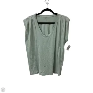 Top Sleeveless By Loft In Green, Size: L