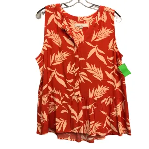 Top Sleeveless By Loft In Tropical Print, Size:M