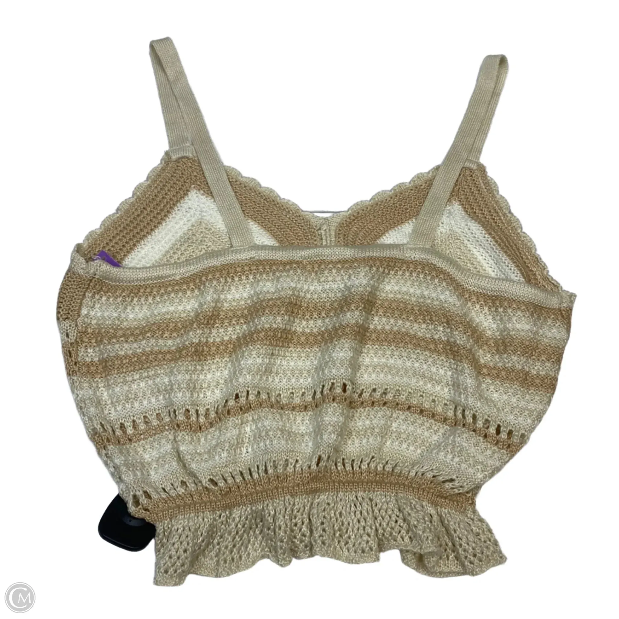 Top Sleeveless By Madden Nyc In Cream, Size: Xxl