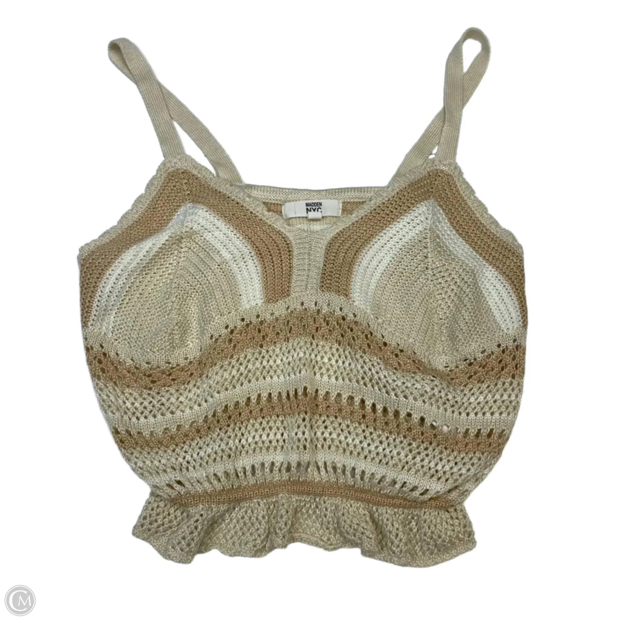 Top Sleeveless By Madden Nyc In Cream, Size: Xxl