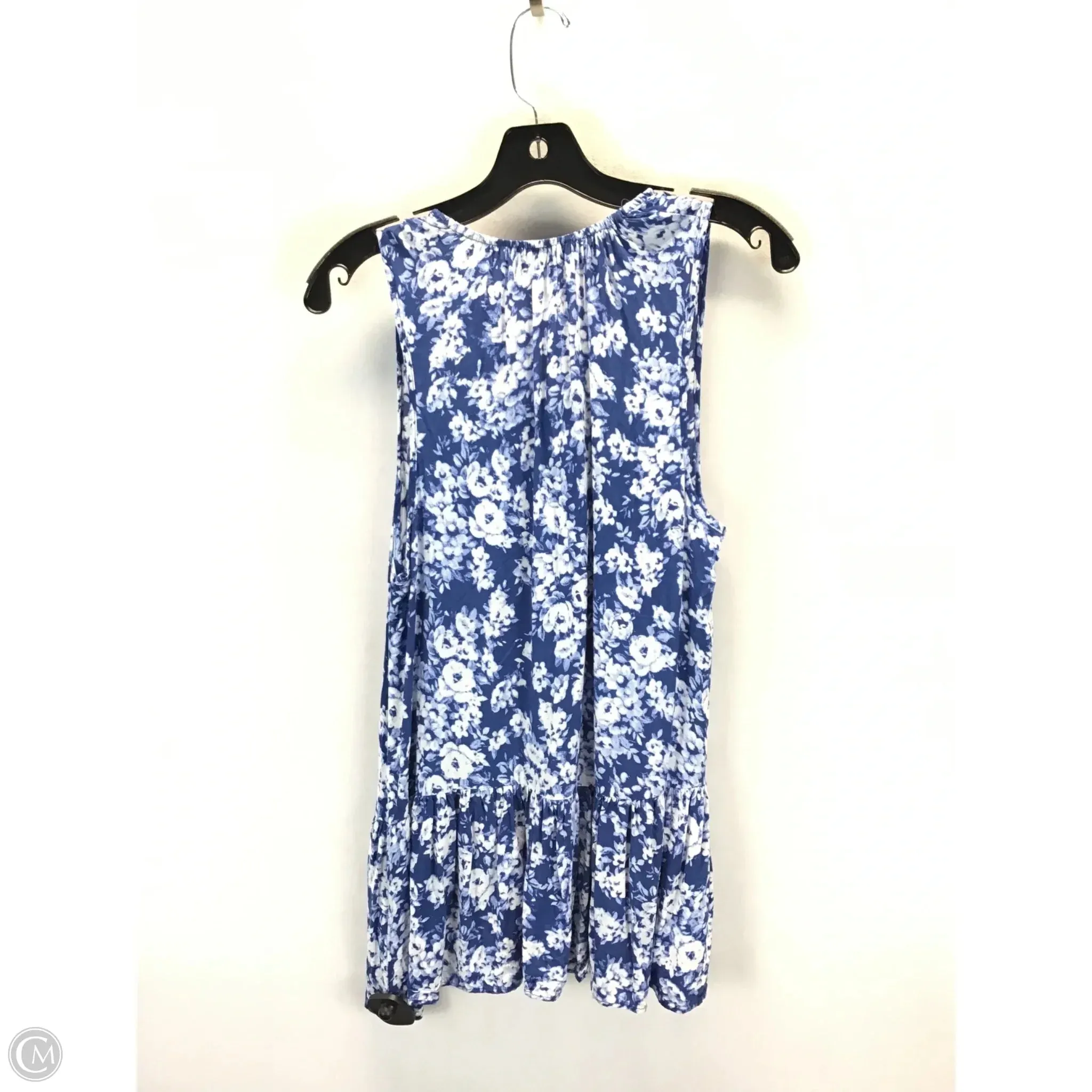 Top Sleeveless By Rachel Zoe In Blue & White, Size: L