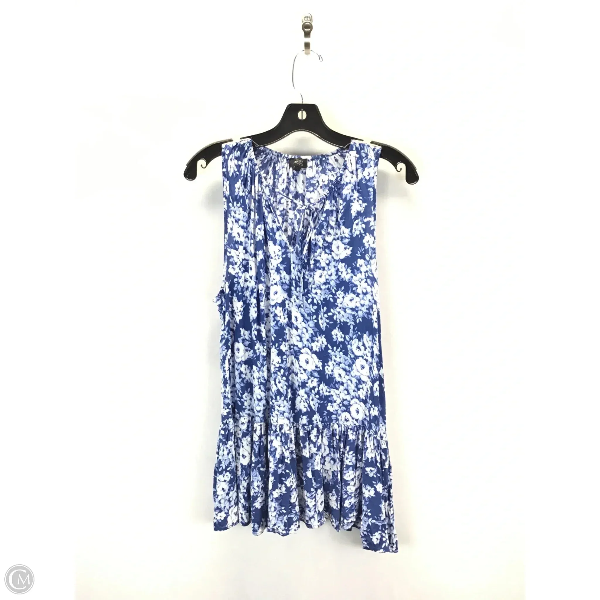 Top Sleeveless By Rachel Zoe In Blue & White, Size: L