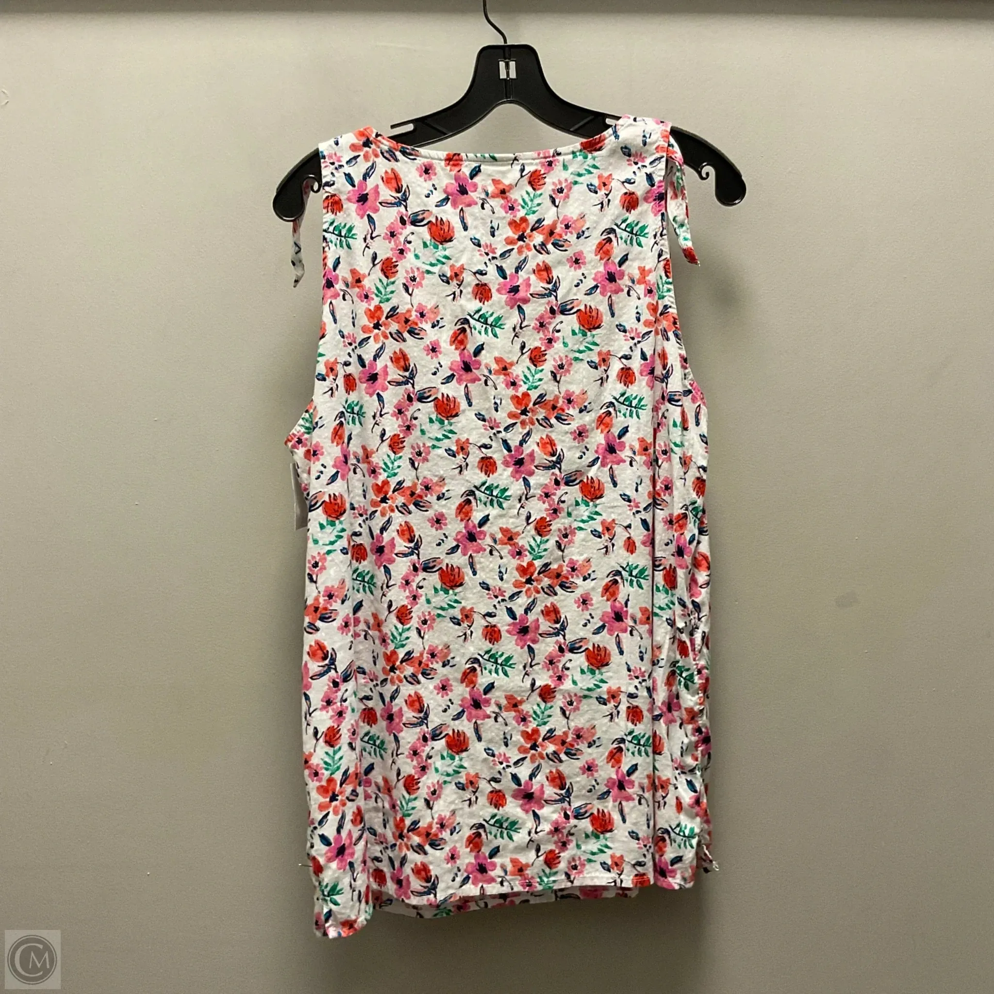 Top Sleeveless By St Johns Bay In Pink & White, Size: L