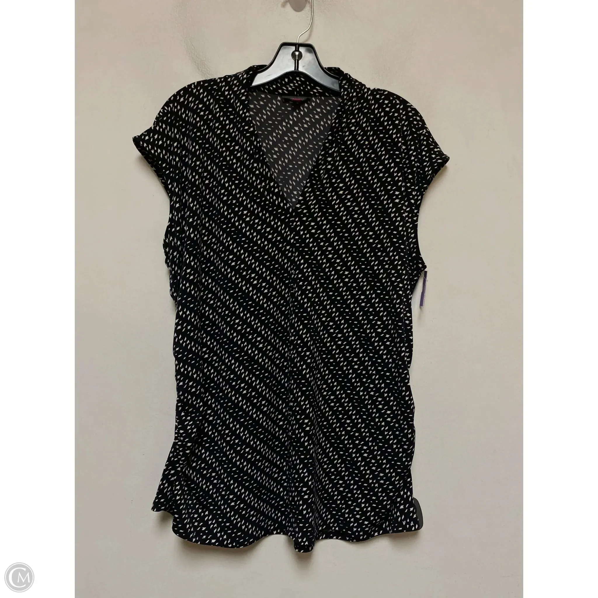 Top Sleeveless By Vince Camuto In Black & White, Size: 2x
