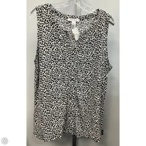 Top Sleeveless By White House Black Market In Animal Print, Size: Xl