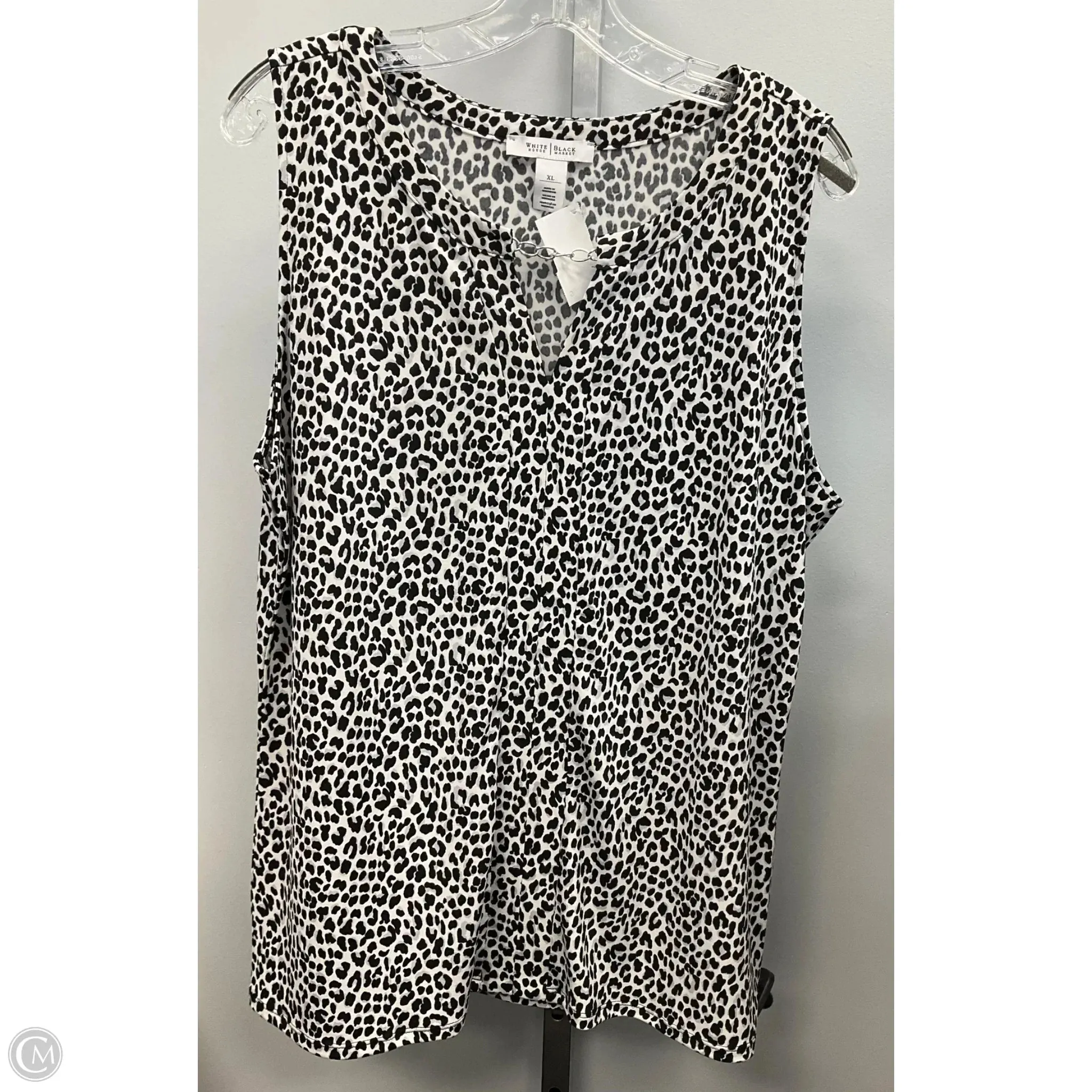 Top Sleeveless By White House Black Market In Animal Print, Size: Xl