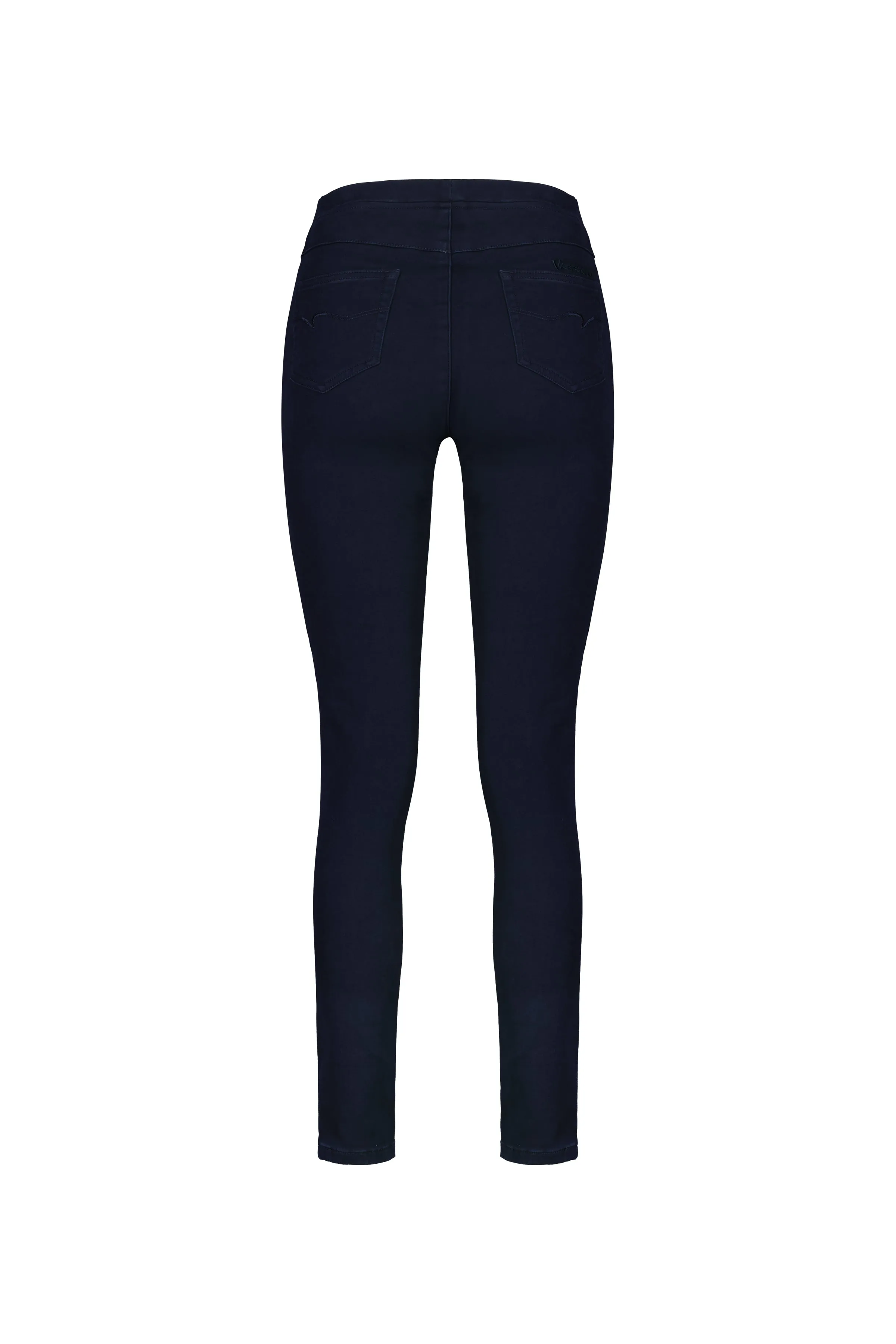Vassalli - Skinny Leg Full Length Knit Denim Pull On - 230K - Carbon Blue