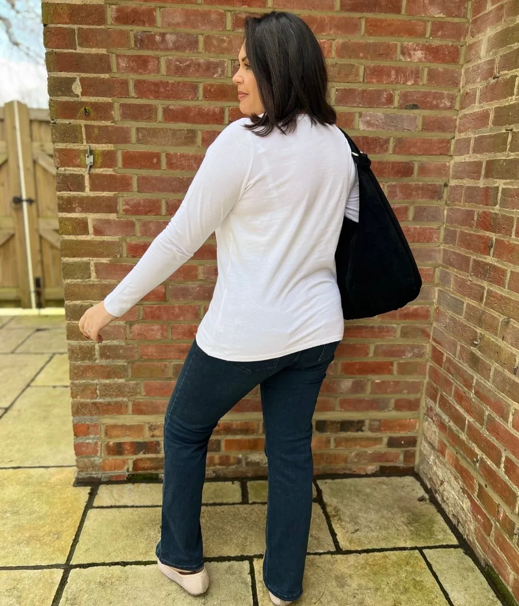 White Long Sleeve Cotton Top