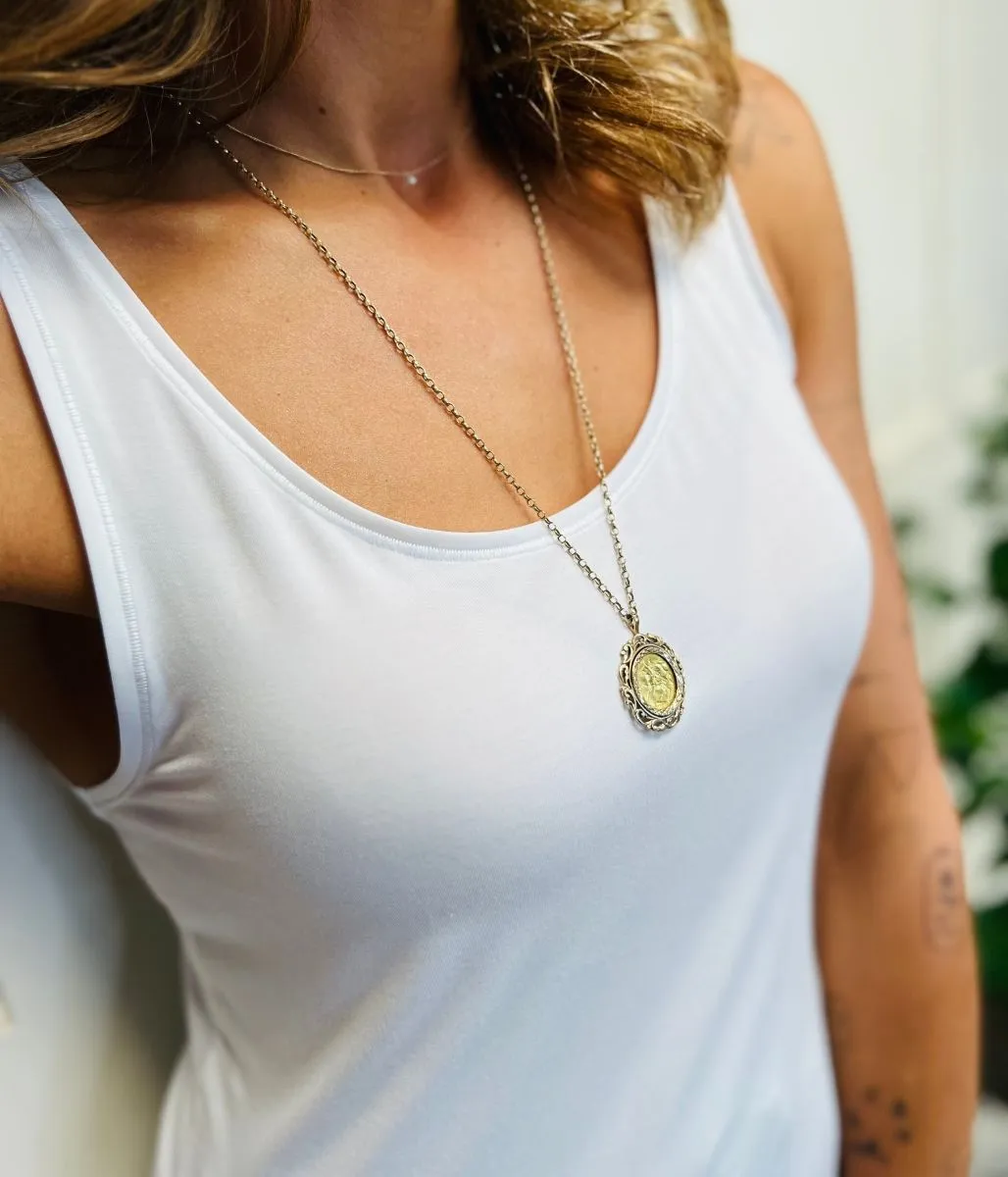 White Modal Rich Vest Top