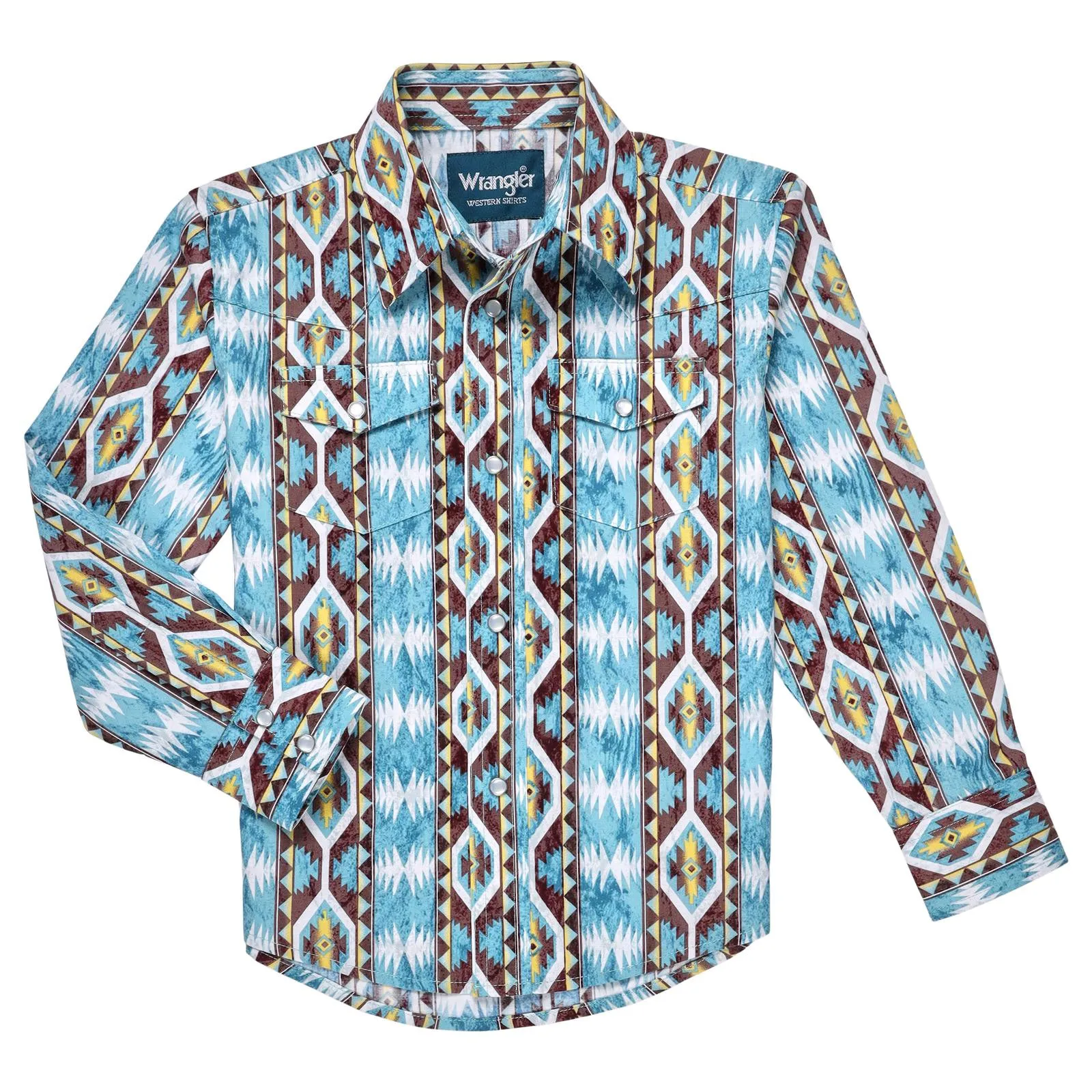 Wrangler Boy's Blue Checotah Print